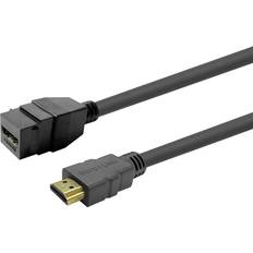 VivoLink Keystone Black HDMI Female to Male PROKEYHDMIFM3B