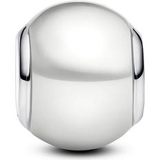 Pandora White Charms & Pendants Pandora Silver Round Bead Charm - Silver/Lacquered Artificial Pearl