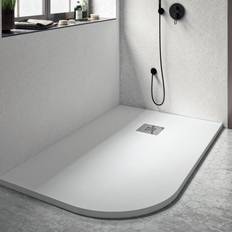 Docce Piatto Doccia Rettangolare Stondato 100x80 cm Appoggio a Destra