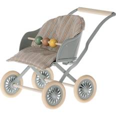 Maileg Klapvogn Baby Mus Blå