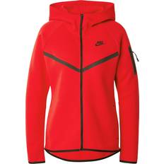 Nike Tech Fleece FZ Windrunner - Rød/Sort Kvinde