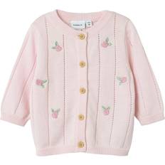 Purple Cardigans Children's Clothing Name It Organic Cotton Knitted Cardigan