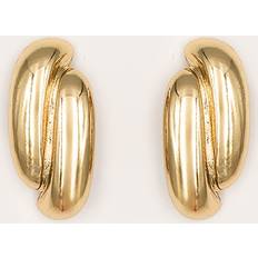 PrettyLittleThing Gold Chunky Abstract Twist Statement Earrings - Yellow