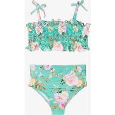 Green Bikinis Children's Clothing Olga Olga Valentine Girls Floral Bikini - Green