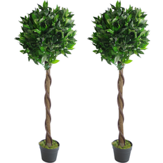 Artificial Plants Leaf Faux Liner Green Artificial Plant 2pcs