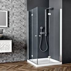 Docce Box Doccia H190 Doppia Anta a Libro Frameless Trasparente 6mm 58x68
