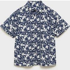 M Shirts Children's Clothing Mango Tropical Print Shirt - Dark Navy