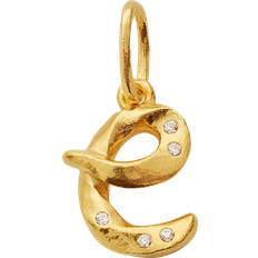 Maanesten Guld Charms & Vedhæng Maanesten E Alphabet Pendant - One Size