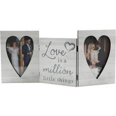 Beige Photo Frames Tooarts Tri-Fold Hinged Wooden Picture Frame with Plexiglass Board Photo Frame