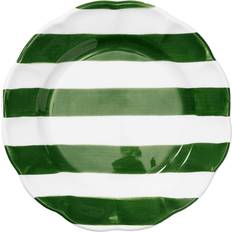 Køkkentilbehør Pick A Poppy Stripe Sidetallerken 22 Cm Asietter Lertøj Grøn Flad tallerken