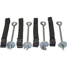 Accessoires de Trampoline Kangui Kit D'ancrage Au Sol Pour Trampoline Noir