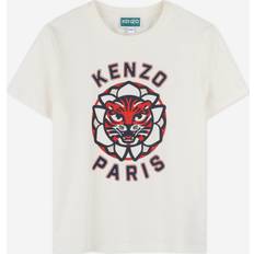 Kenzo Kids Tiger Print Cotton T-Shirt - Bianco
