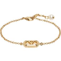 Valentino Garavani Golden VLogo Swarovski Crystal Chain Bracelet