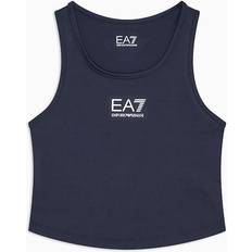 Blue Tank Tops Children's Clothing EA7 Emporio Armani Girls Sports Top - Navy Blue