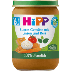 Hipp Menü Buntes Gemüse mit Linsen und Reis ab 6 Monat Pflanzlich 190g 1pak