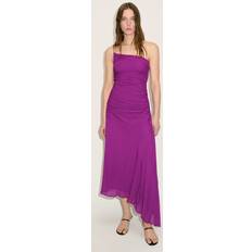 Lila Klänningar Mango Amina Asymmetrical Dress With Gathered - Medium Purple