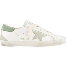 GOLDEN GOOSE Men's Super Star Leather Sneaker - White/Green/Ice