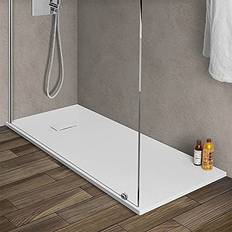 Docce Piatto Doccia In Resina 80x180 Cm Bianco Effetto Pietra