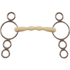 Brown Bits Mouthpiece With 4 Rings For Horse - Marron