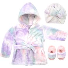 Dressing Gowns Rising Star Rising Star Baby Robe Girl Tie Dye Bathrobe Towel Slippers - Ca