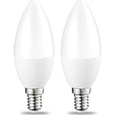 Amazon Basics Bombilla LED E14 6W Blanco Cálido 2 Unidades