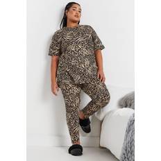 Brown Pyjamas Yours Printed Pyjama Set - Brown