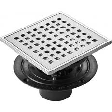 Plumbing VEVOR 16 Inch Linear Shower Drain with Square Pattern Grate
