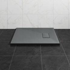 800 x 700mm smc Anthracite Rectangle Slate Effect Bathroom Shower Tray