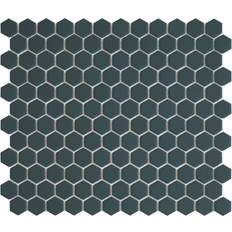 Mozaïektegels The Mosaic Factory Mozaiek Hexagon Mat Navy Blue 2,3x2,6