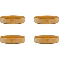 Soup Plates Assiette Creuse En Grès 4 Pcs Taille Unique Jaune Soup Plate