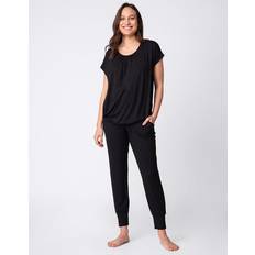 Graviditet & Amning Seraphine Women's Ultra-Soft Black Maternity and Nursing Loungewear Set XL