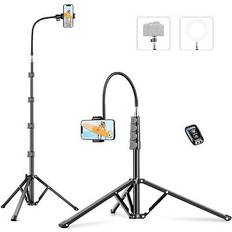 Victiv 224cm Hoch Handy Stativ Schwerlast Flexibel Verstellbarer Schwanenhals Schwarz