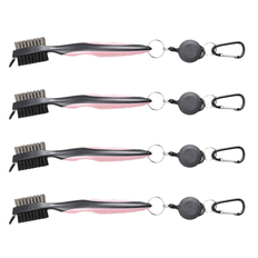 Pink Golf Accessories Spactz Golf Club Cleaning Brush Ball Double-Sided Tool Pink