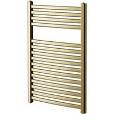 Heated Towel Rails Wholesale Domestic Colore Columbus Brushed 800mm x 600mm Curved Heated Towel Rail Brass