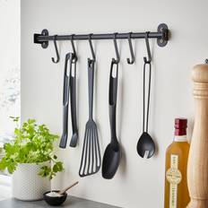 Dunelm Pack of 6 Storage System Hooks Black Hook & Hanger