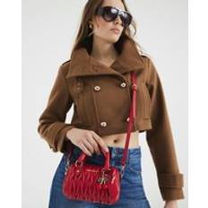 Red - Women Handbags River Island Womens Scrunch Mini Bowler Bag - Red