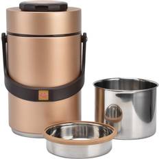 Gold Food Containers Konnwei Insulated Lunch Containers 304 Stainless Steel 2300ml 3 L Food Container