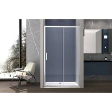 Docce Box Doccia A Nicchia 155 cm Porta Scorrevole Apertura Laterale H195 cm Alba Cromato