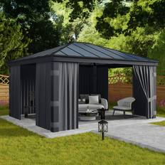 Canopia by Palram Dallas 4.2 x 4.8m Gazebo Curtain 4 Pack - Grey