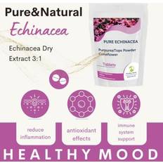 Healthy Mood Echinacea 300mg Purpurea Tops Powder Coneflower Hardgel 60 Tablets