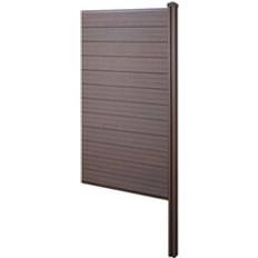 Poteaux de clôture Mendler Brise-Vue En Wpc Sarthe Extension Étroite 98cm Marron