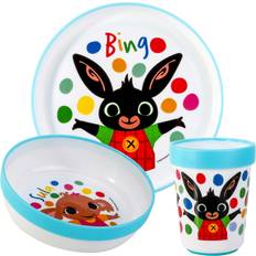 Bing 3pcs Reusable Bicolor Kids Tableware Set Plate