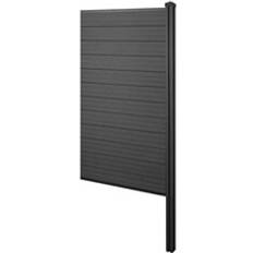 Poteaux de clôture Mendler Brise-Vue En WPC Sarthe 98cm Anthracite