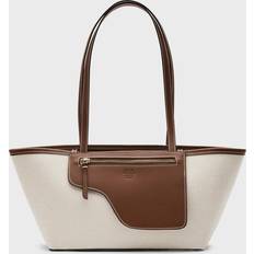 ATP Atelier Gaiba Ecru/Cannella Canvas/Leather Mini tote bag