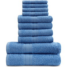 GC GAVENO CAVAILIA Toronto Bales Set 10 Piece 450 GSM Quick Dry Towel Blue