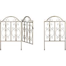 Haver & Udemiljøer Relaxdays Gartentor 3-teilig Stahl 98.5 x 185 cm Bronze