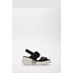 Fly London Shoes Fly London Digo Womens Wedge Heel Sandals - Black