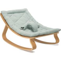 Wood Bouncers Charlie Crane Beech Baby Rocker with Farrow Cushion