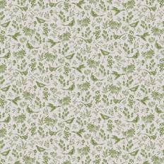 Joules Pheasant Print Linen & Green Wallpaper 10m x 52cm