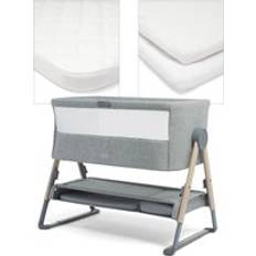 Mamas & Papas Lua Bedside Crib and Sheet Bundle